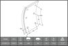 SAF 1057005800 Brake Lining Kit, drum brake